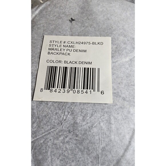 CXL by Christian Lacroix Marley PU Denim Backpack MSRP $98 NEW with Tag Black main image 14